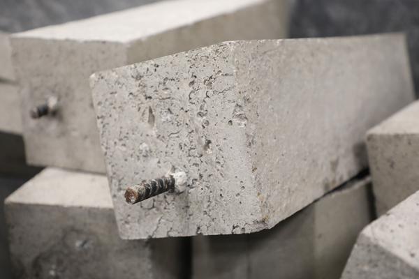 Stack of concrete blocks